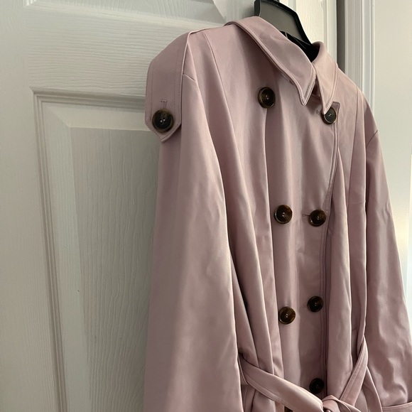 Badgley Mischka Blush Vegan Leather Trench- NWT - Picture 8 of 16